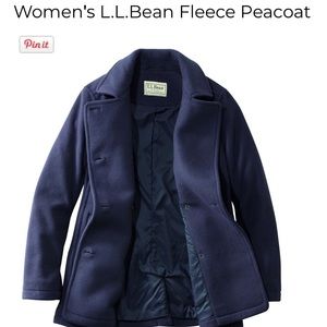 NWT LL bean fleece peacoat. So cozy.